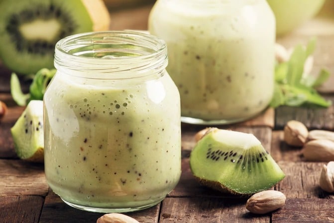 Mousse de kiwi à la vanille